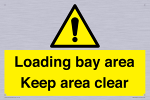 Loading bay area Keep area clear
